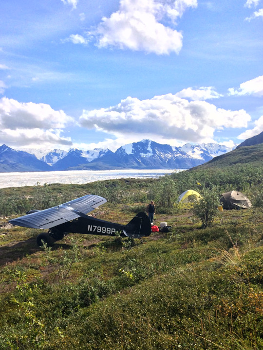 Hunting base camp in the Wrangell Mountains.